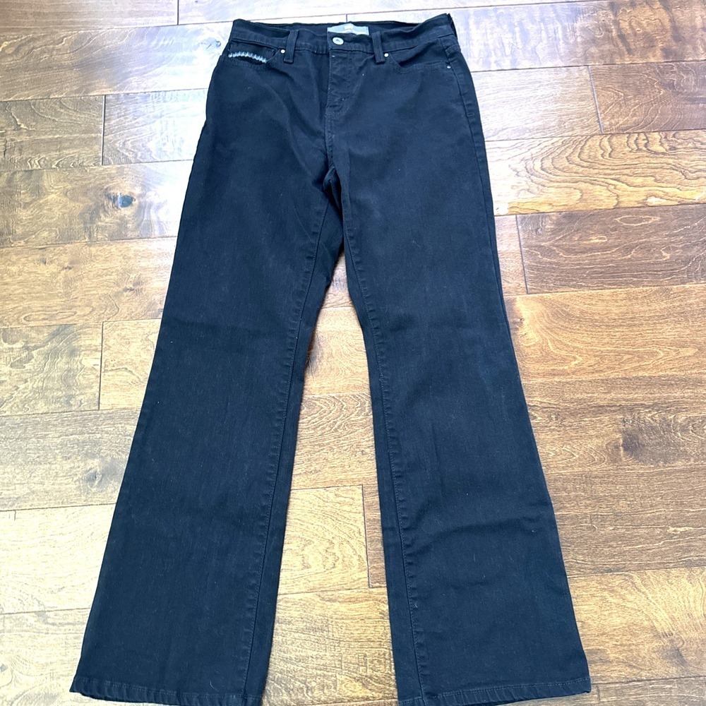 Levi's 512 Women's Bootcut Jeans Size 8 Perfectly Slimming Black Stretch Zip Fly